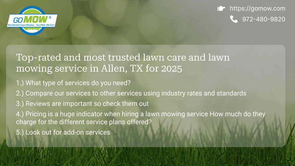 Top-rated And Most Trusted Lawn Care And Lawn Mowing Service In Allen, TX For 2025