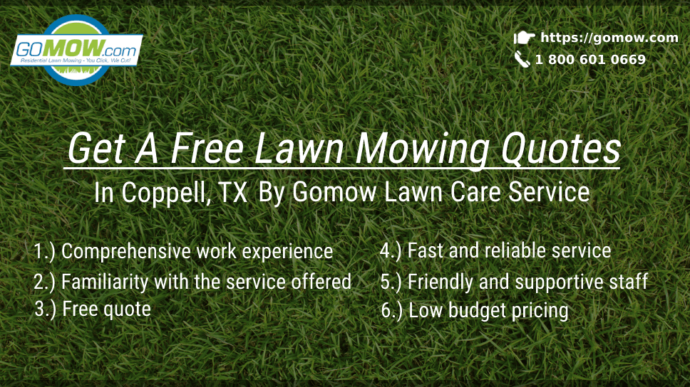 Get A Free Lawn Mowing Quotes In Coppell TX By Gomow Lawn Care