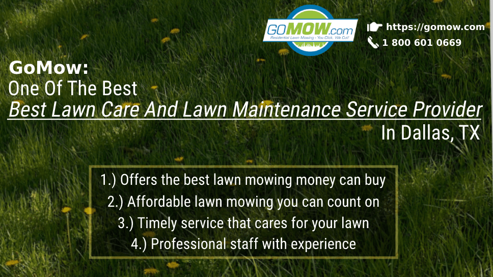 GoMow: One Of The Best Lawn Care And Lawn Maintenance Service Provider In Dallas, TX