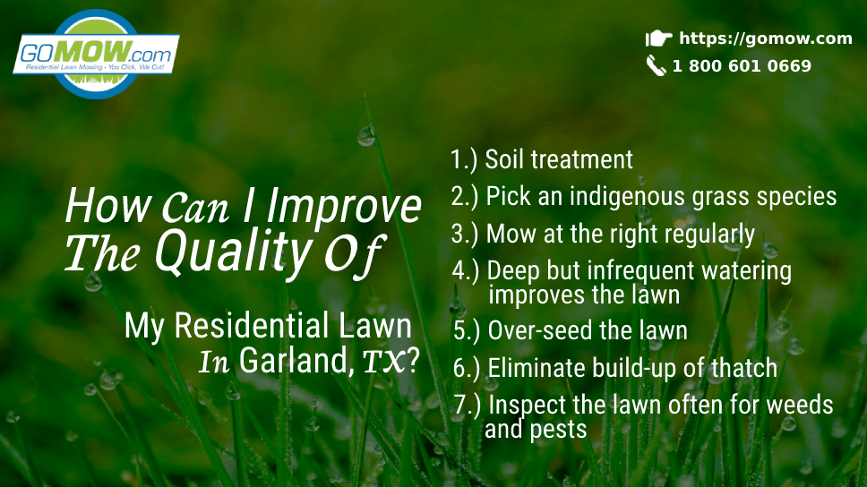 How Can I Improve The Quality Of My Residential Lawn In Garland, TX?