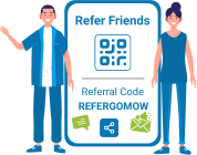 Share Gomow Referral QR Code With Friends