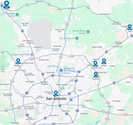 Gomow Lawn Care Service Area Map in Boerne, TX