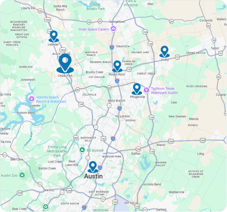 Gomow Lawn Care Service Area Map in Cedar-park, TX