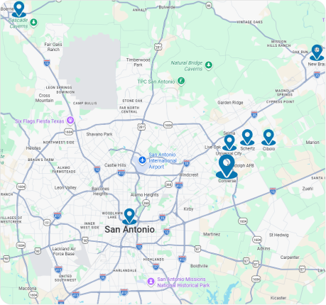 Gomow Lawn Care Service Area Map in Converse, TX