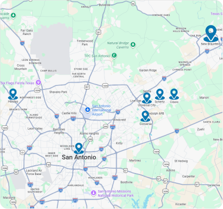 Gomow Lawn Care Service Area Map in New-braunfels, TX Gomow Lawn Care Service Area Map in New-braunfels, TX