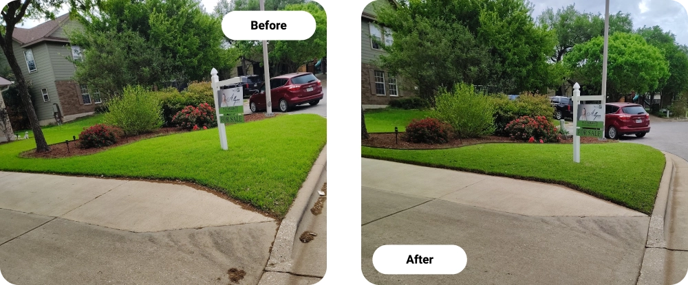 Before and After Affordable Lawn Care Service In Austin, TX Before and After Affordable Lawn Care Service In Austin, TX